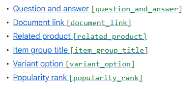 list of 6 conversational attributes for google feeds